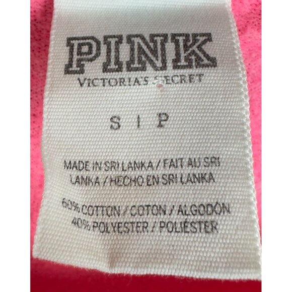 Victoria’s Secret Pink Shirt Women S Love Pink Metallic Gold Bling Fleece - Picture 5 of 9